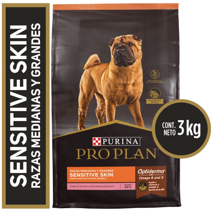 Pro Plan Sensitive Skin Salmón Razas Mediana/Grande 3 KG